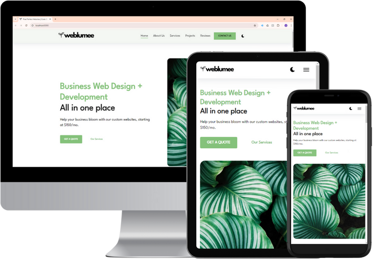 website mockup on multiple devices